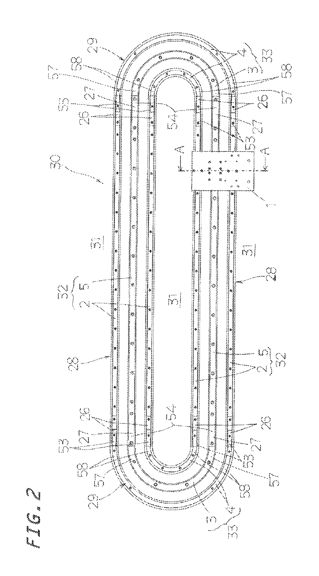 Table circulation guide device