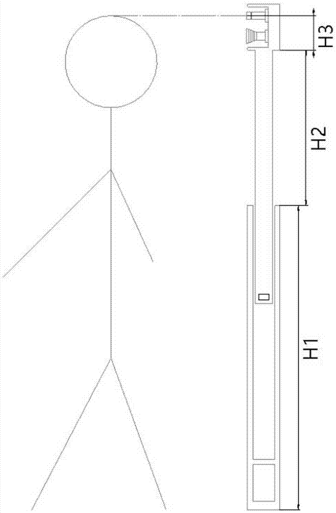 System for measuring body height