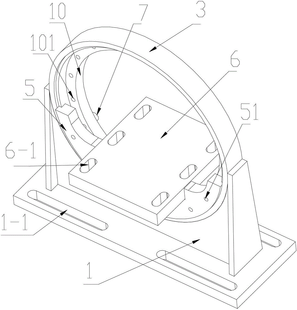 Adjustable steering engine fixing device for test