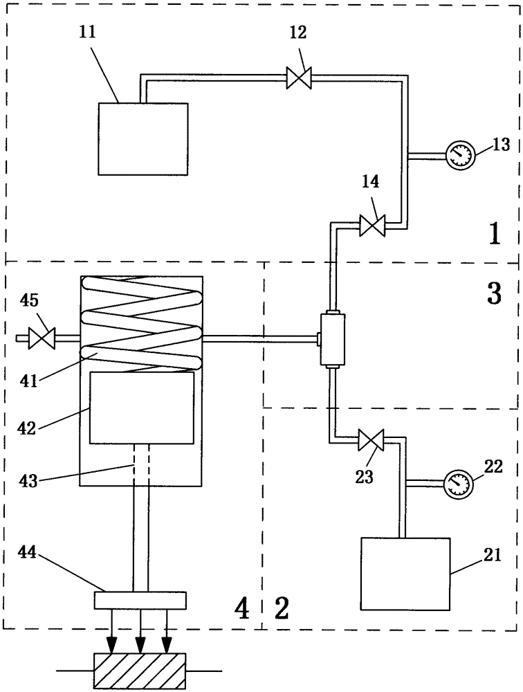 Double-pipeline gas transmission braking topology framework for heavy-duty truck