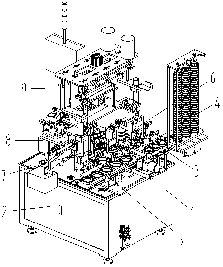 Bearing assembling machine facilitating sleeved connection of inner and outer sleeves