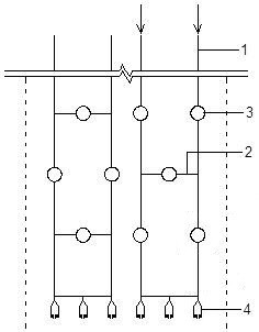 Distributed grouting system for underground diaphragm wall