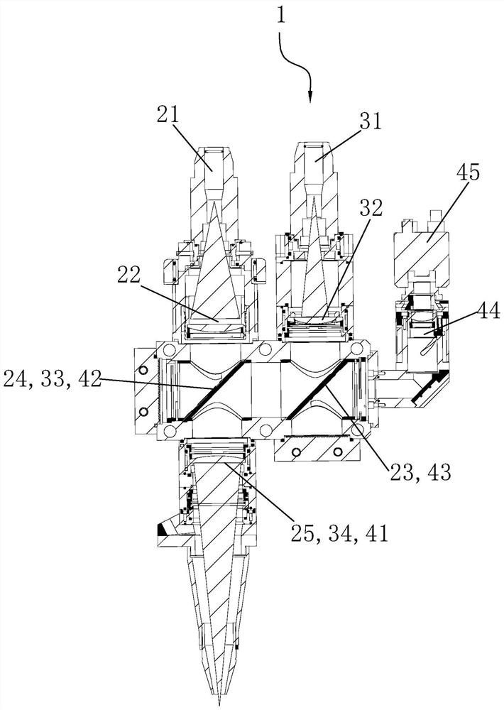 A laser hybrid welding emitting device