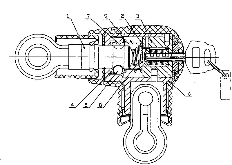 Theft preventing axial automatic lock of motorcycle