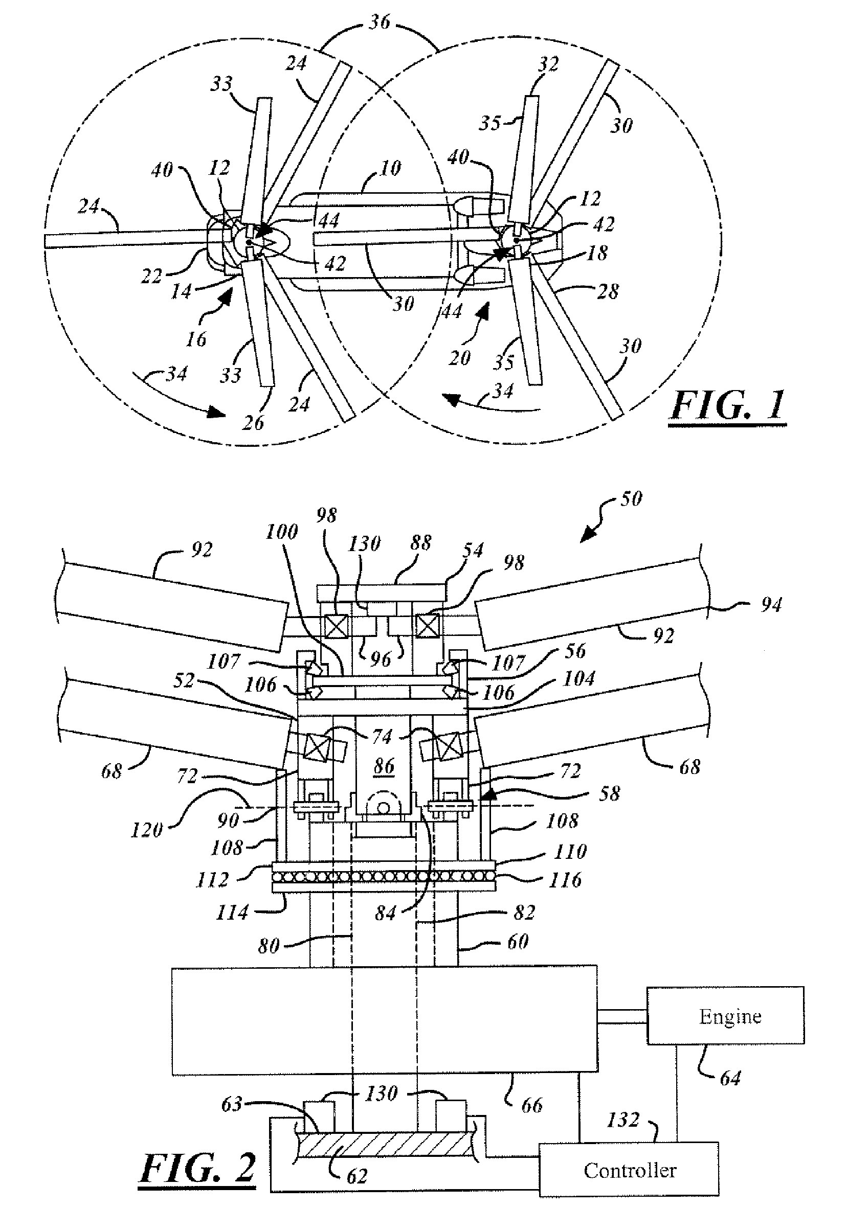 Unloaded lift offset rotor system for a helicopter