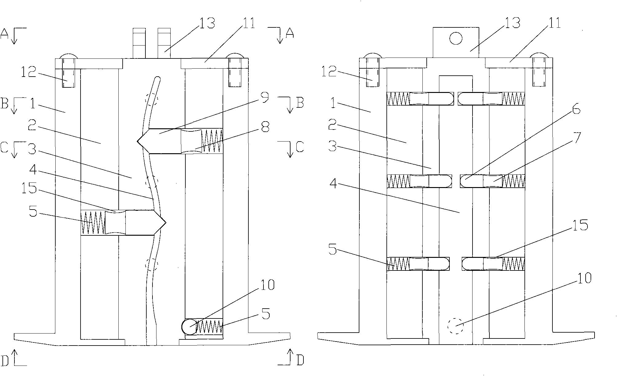 Anti-theft lock provided with S-shaped lock slot and elastic key