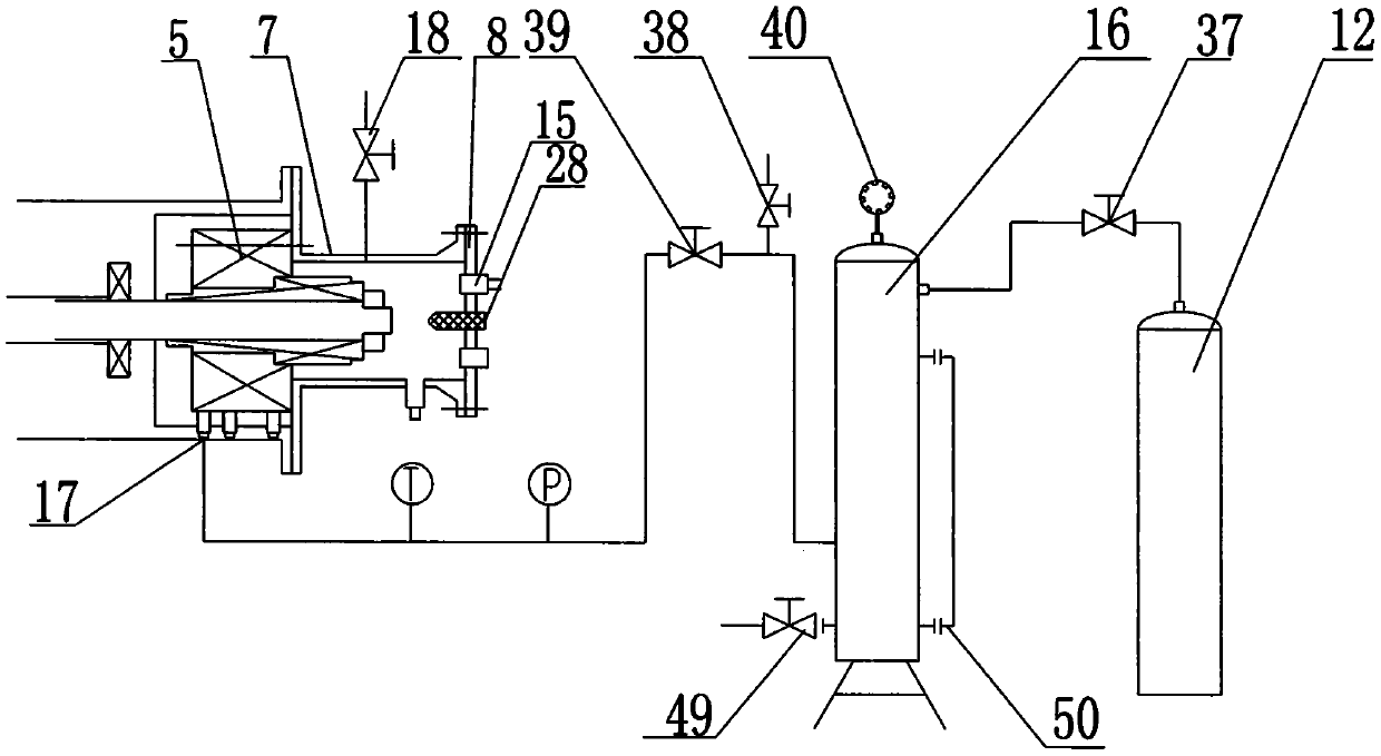 Mechanical seal detection device and flushing detection process