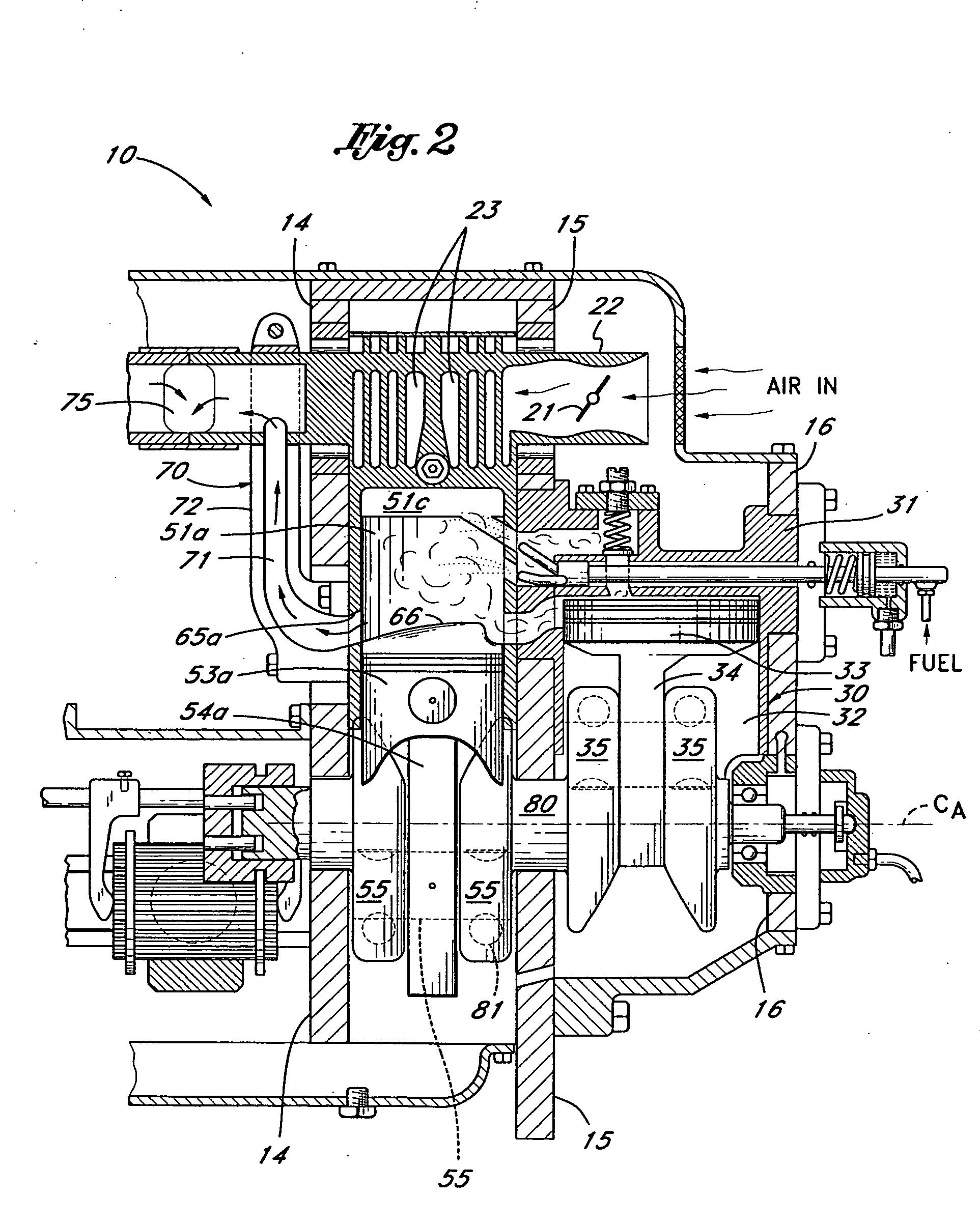 Internal combustion engine with actuating oscillating cylinders
