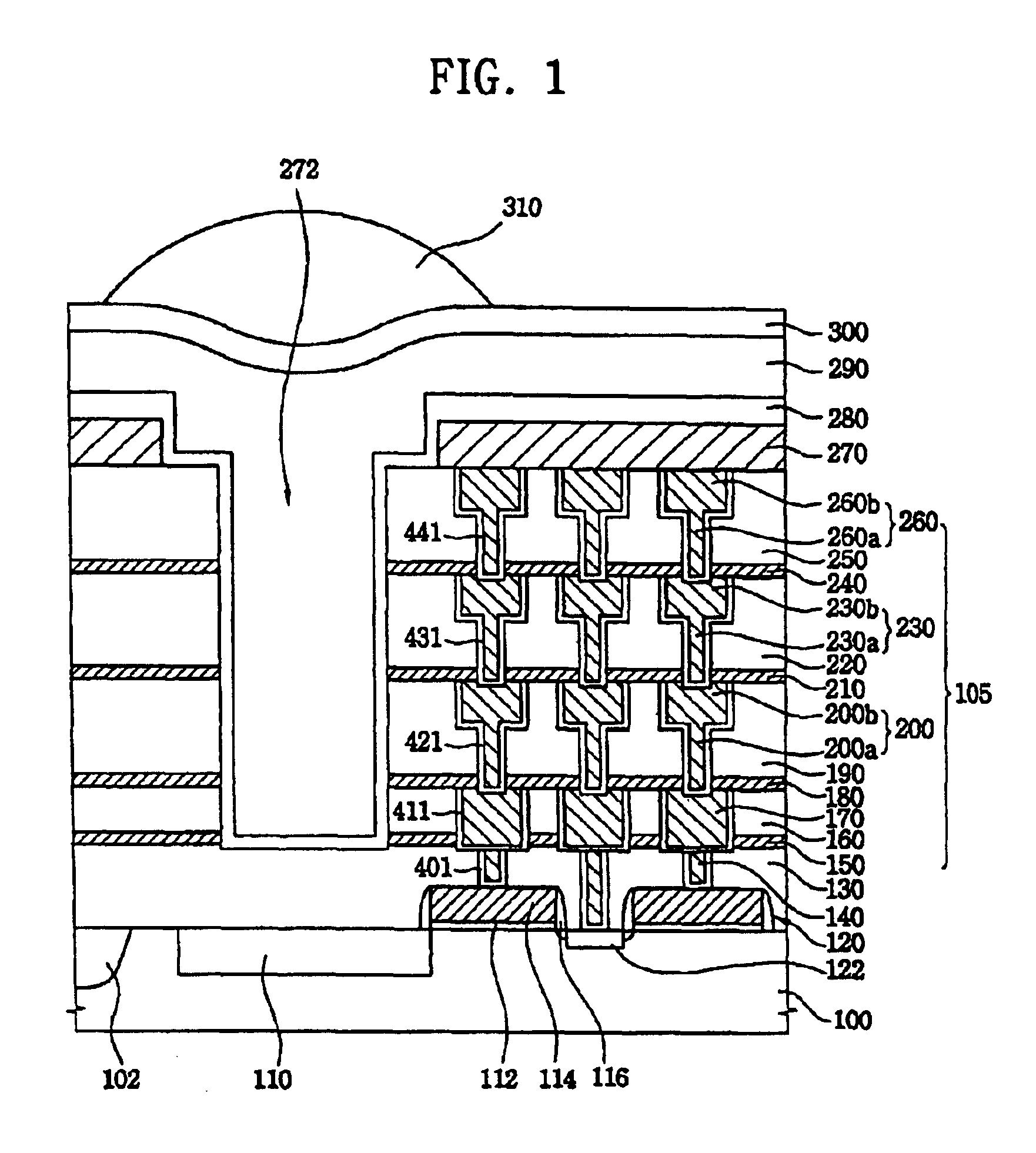 Structure of a CMOS image sensor and method for fabricating the same
