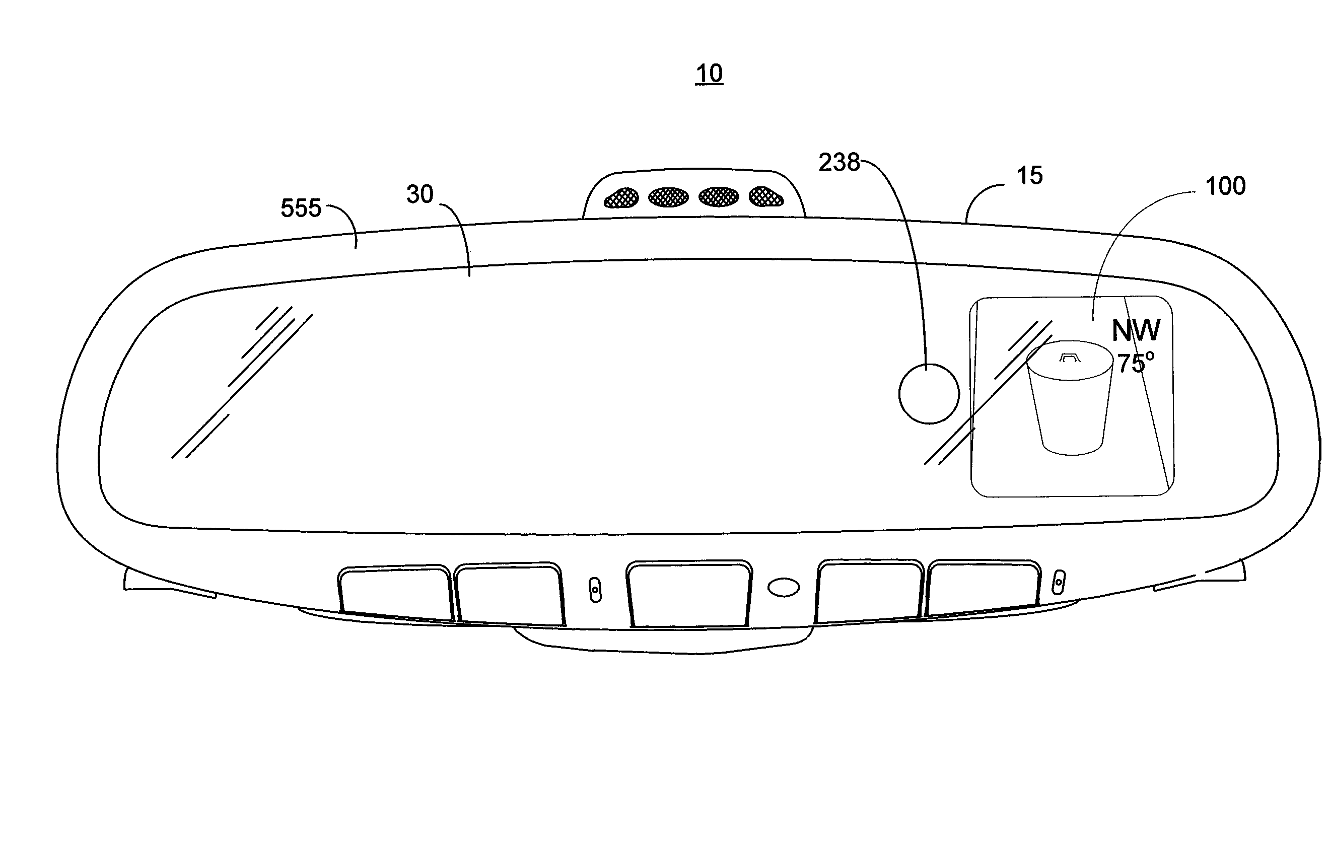 Vehicle Rearview Mirror Assembly Including a High Intensity Display
