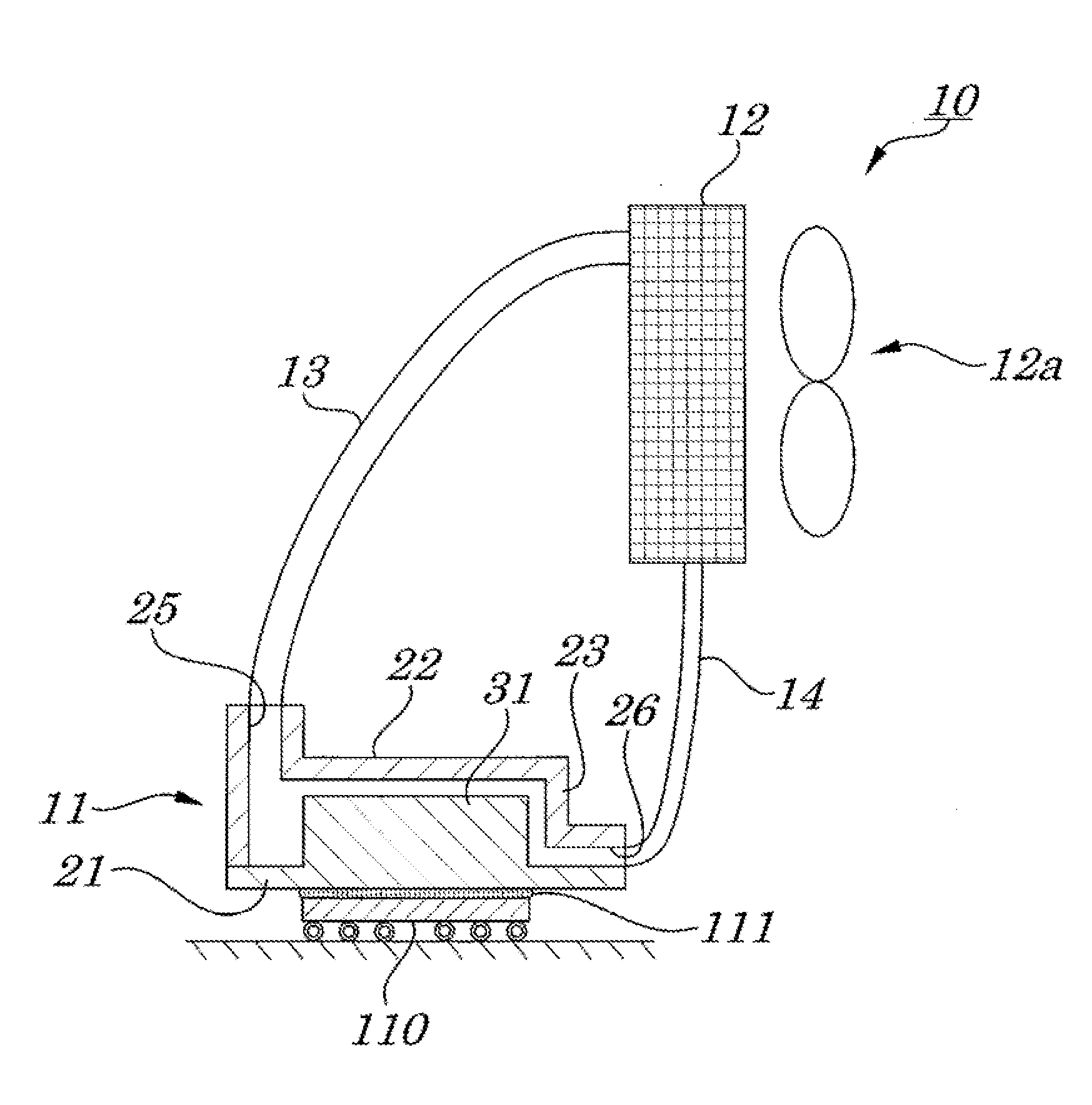 Cooling structure, electronic device using same, and cooling method