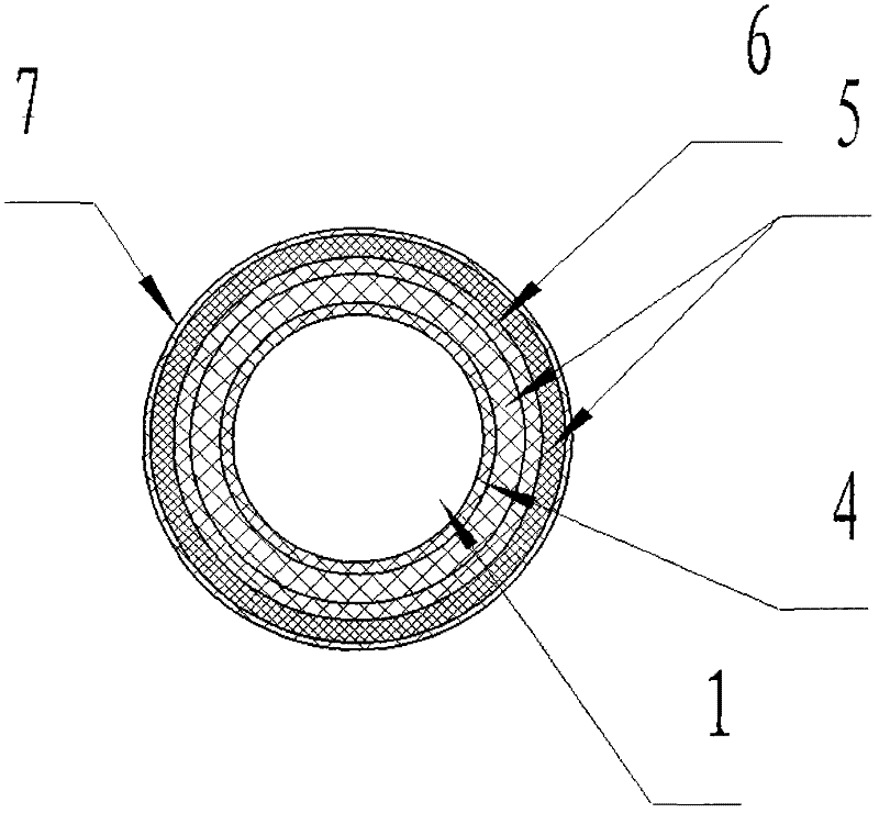 Silicone rubber composite rubber tube lined with polytetrafluoroethylene and manufacturing method thereof