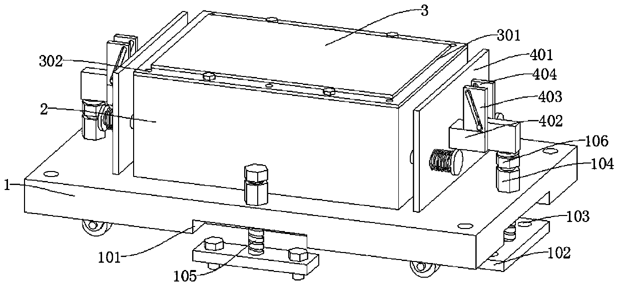 Battery mounting and carrying device for new energy automobile