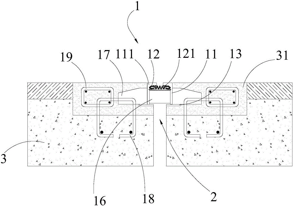 Single-joint extensible device and bridge