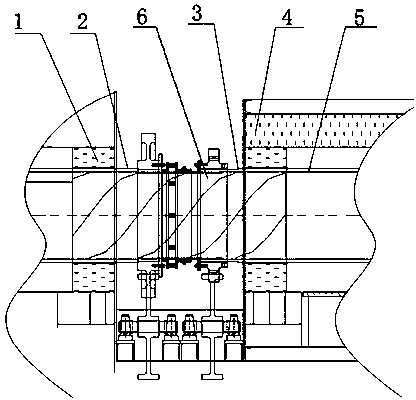 Connecting mechanism for double-drum furnace