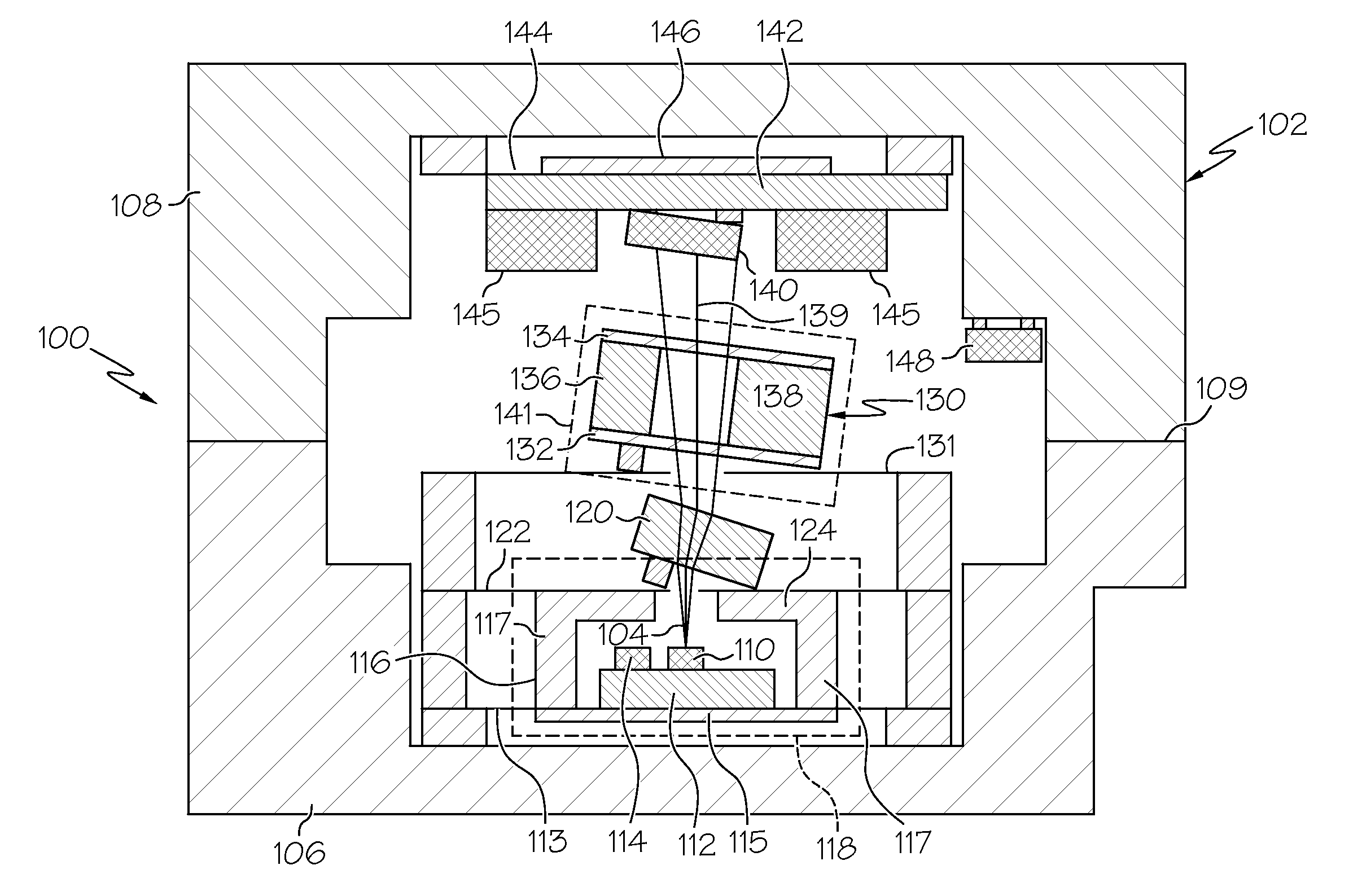 Chip-scale atomic clock with two thermal zones