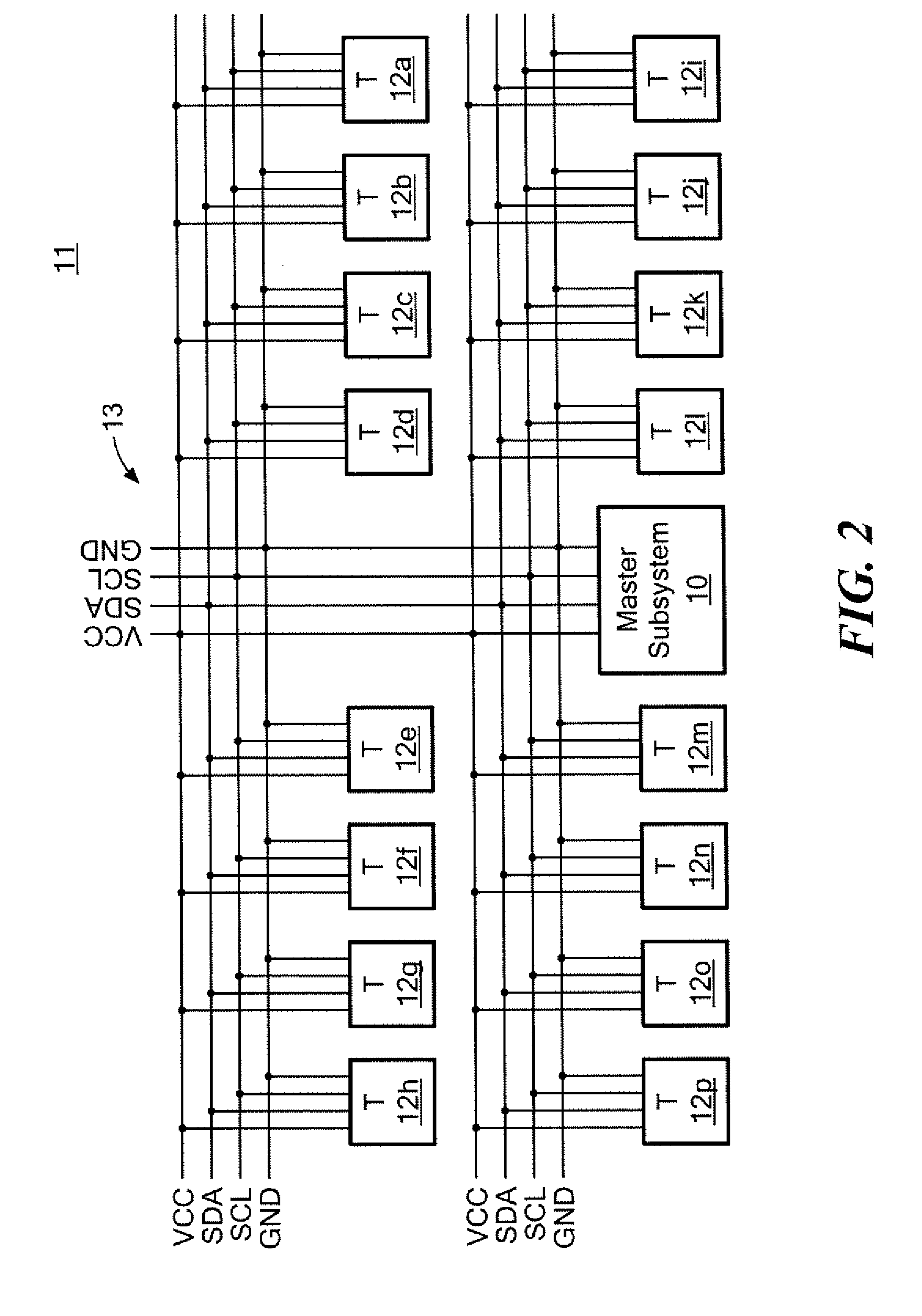 Bussed haptic actuator system and method