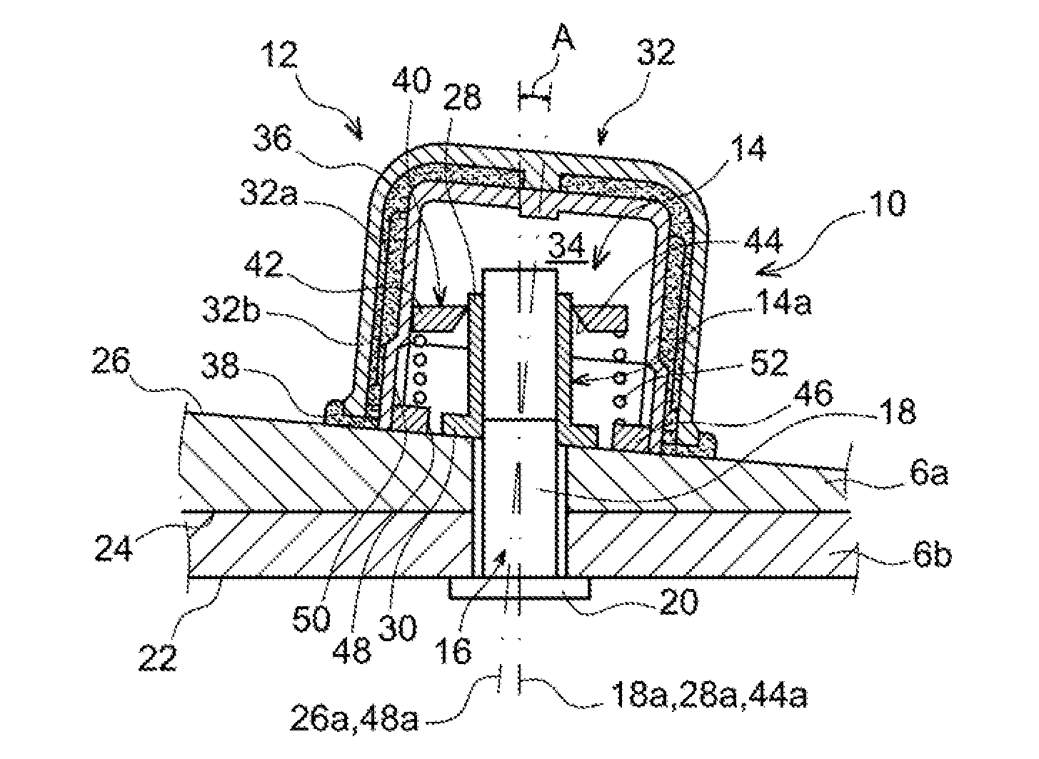 Guiding device which is intended to be interposed between a device for fixing components of an assembly, and a device for protecting the fixing device