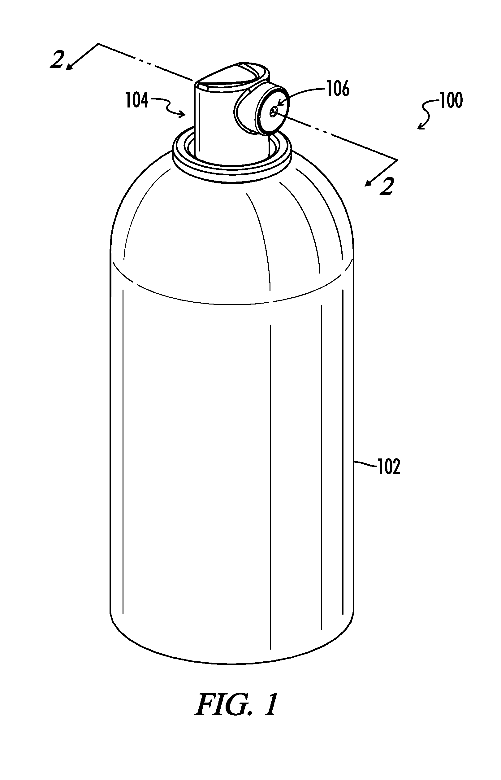 Dispensing device and methods for emitting atomized spray