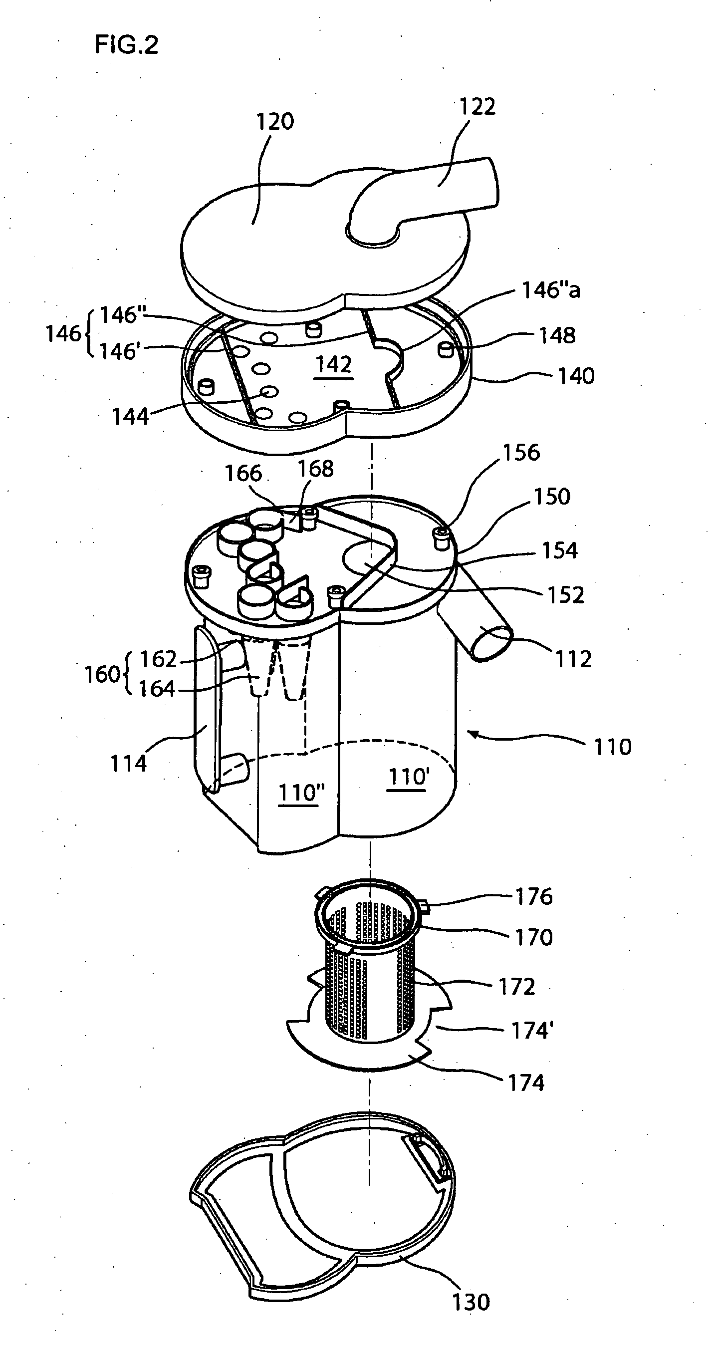 Dust collection assembly of vacuum cleaner