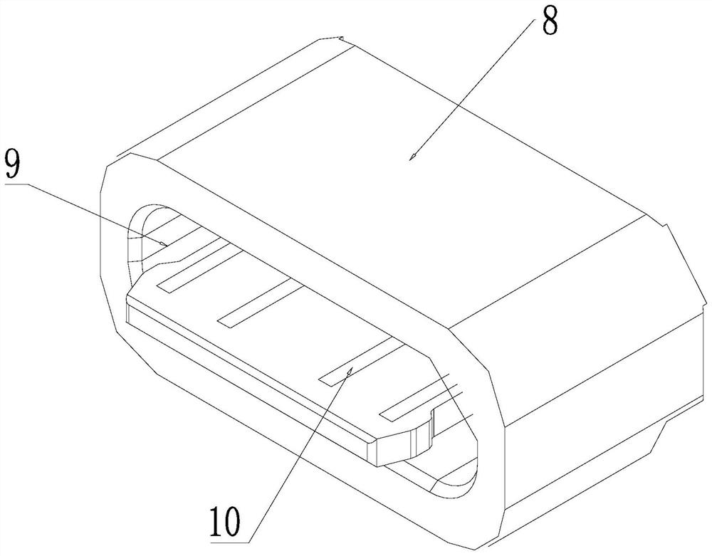 Type-C female seat terminal and Type-C female seat interface