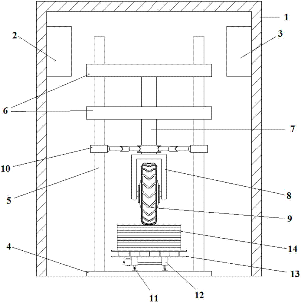 A pavement structural mechanical behavior testing device and method