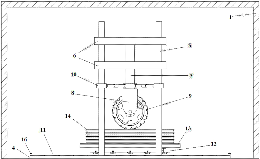 A pavement structural mechanical behavior testing device and method
