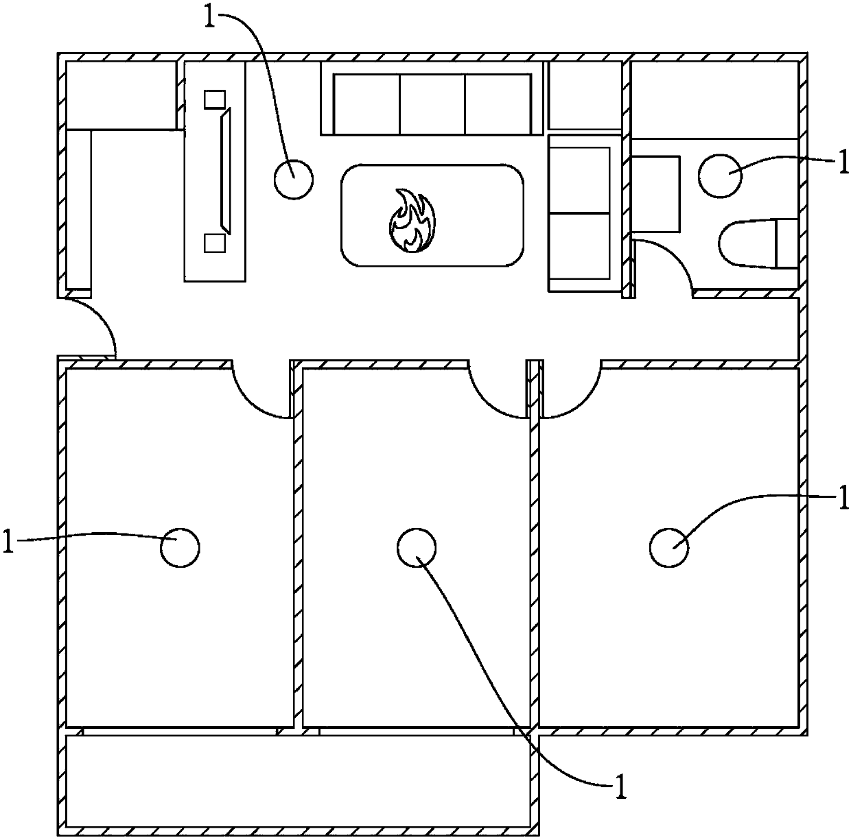 Early fire warning system for detecting airborne particle value