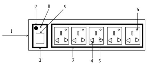 Energy-saving control method of charging plugboard and energy-saving plugboard