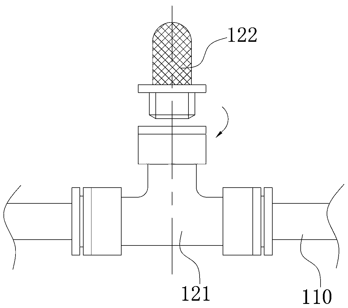 Dust collection system of air jet loom and method