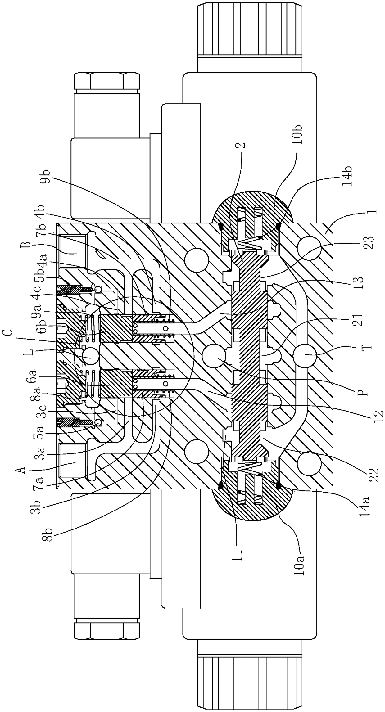 Compact electromagnetic proportion valve