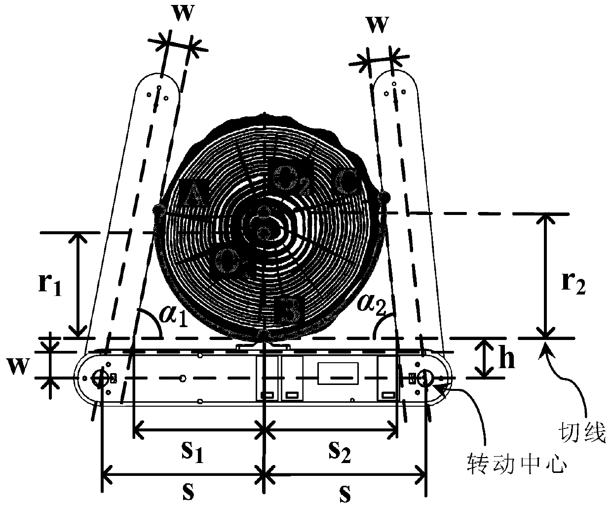Standing tree chest diameter measurement method and device