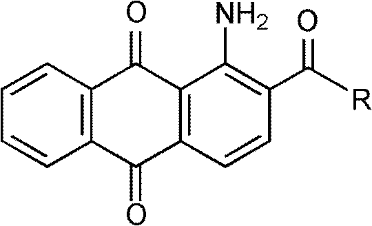 New synthesis process of 1-amino-2-acetylanthraquinone and derivatives thereof