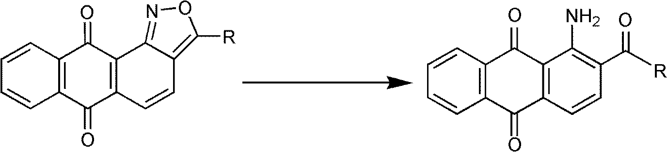 New synthesis process of 1-amino-2-acetylanthraquinone and derivatives thereof