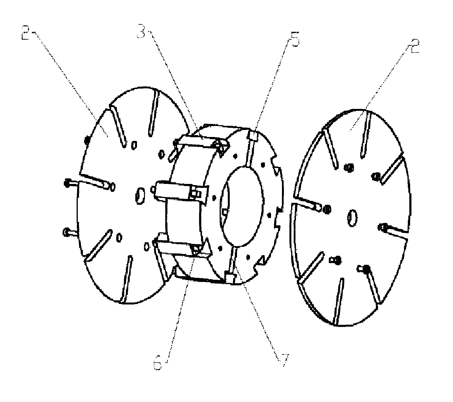 Detachable framework used for winding optical fiber coil and a method of producing optical fiber coil