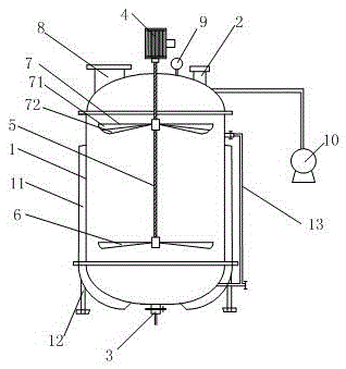 Novel defoaming and stirring device