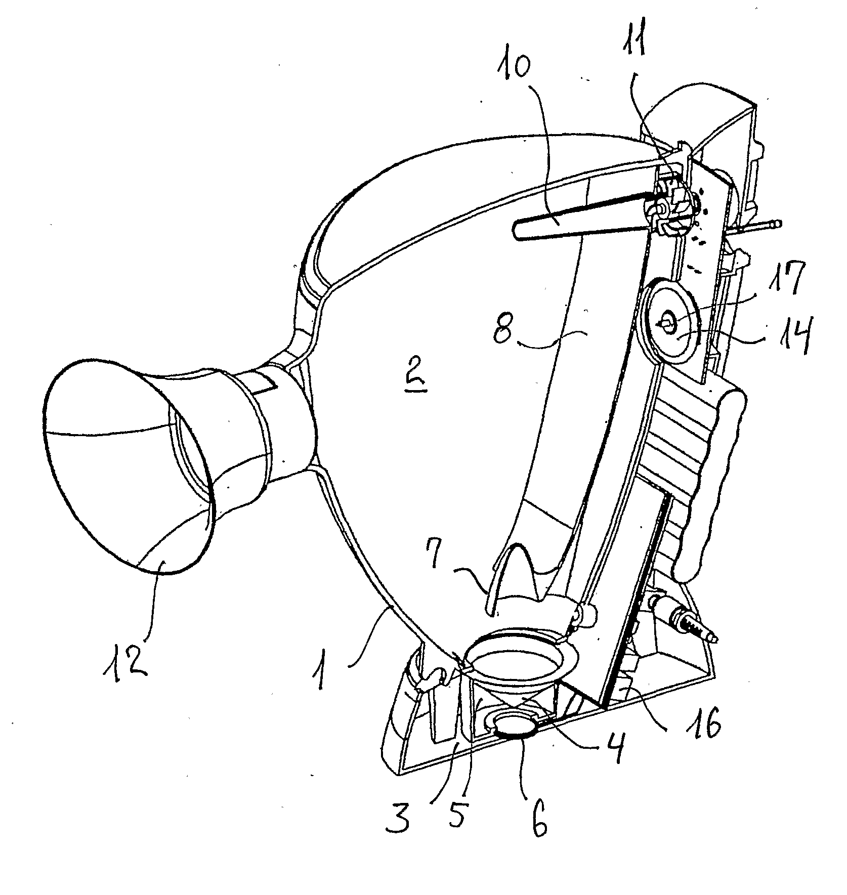 Inhalation device for providing a mist of nebulised liquid medical solution to a user