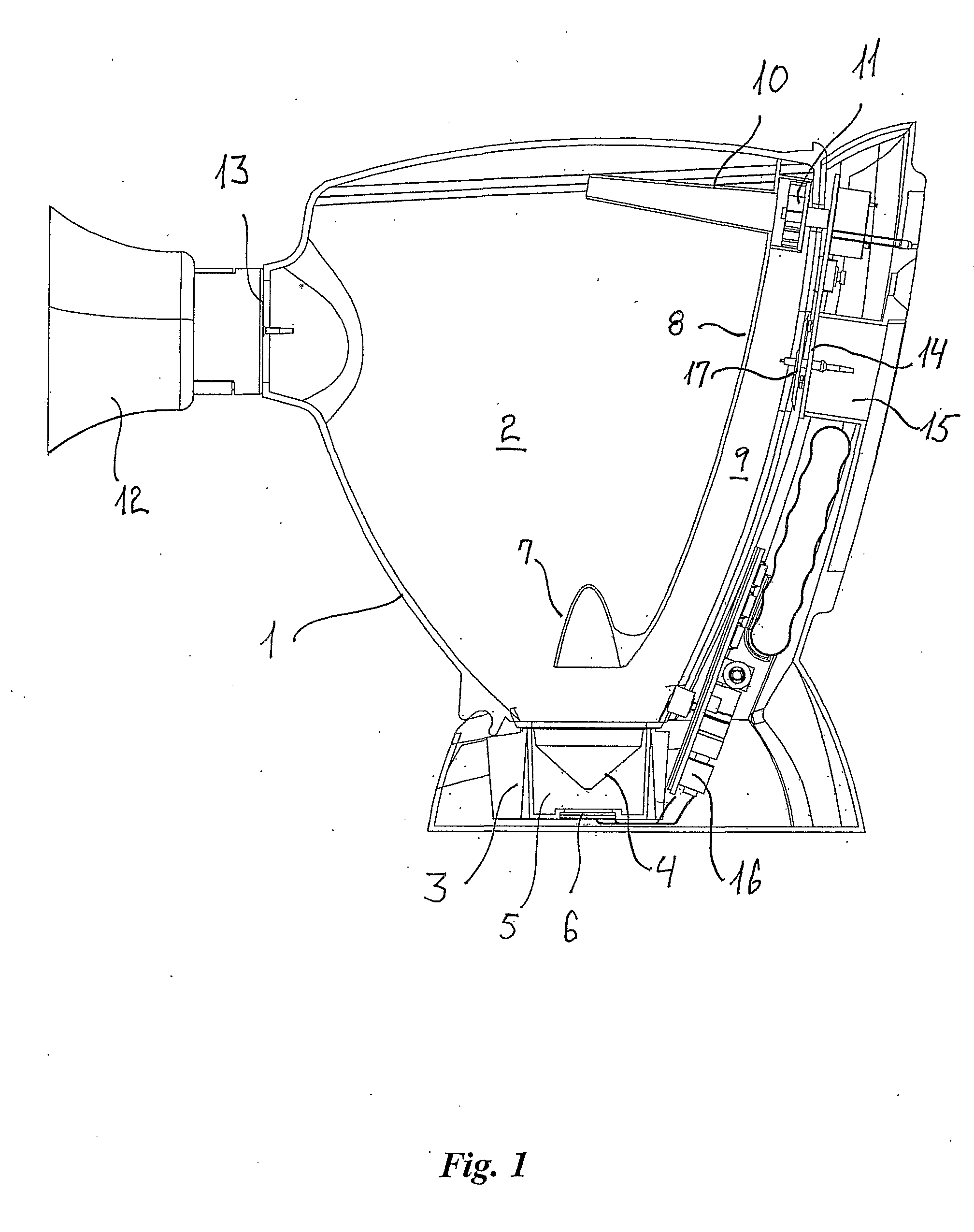 Inhalation device for providing a mist of nebulised liquid medical solution to a user