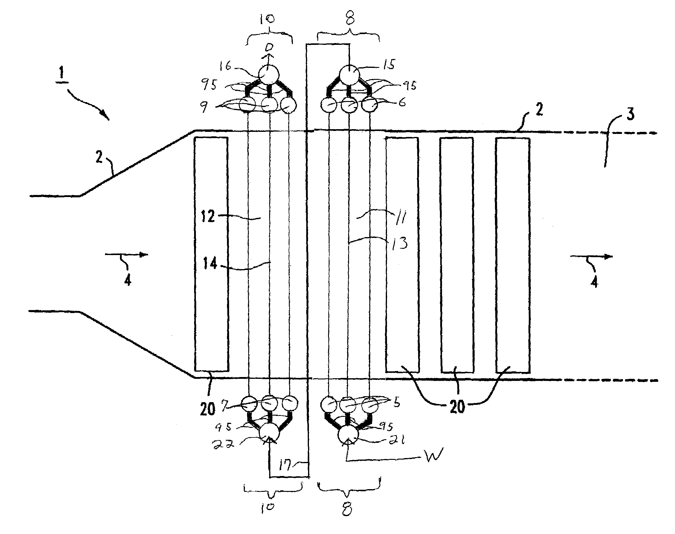 Flexible assembly of once-through evaporation for horizontal heat recovery steam generator