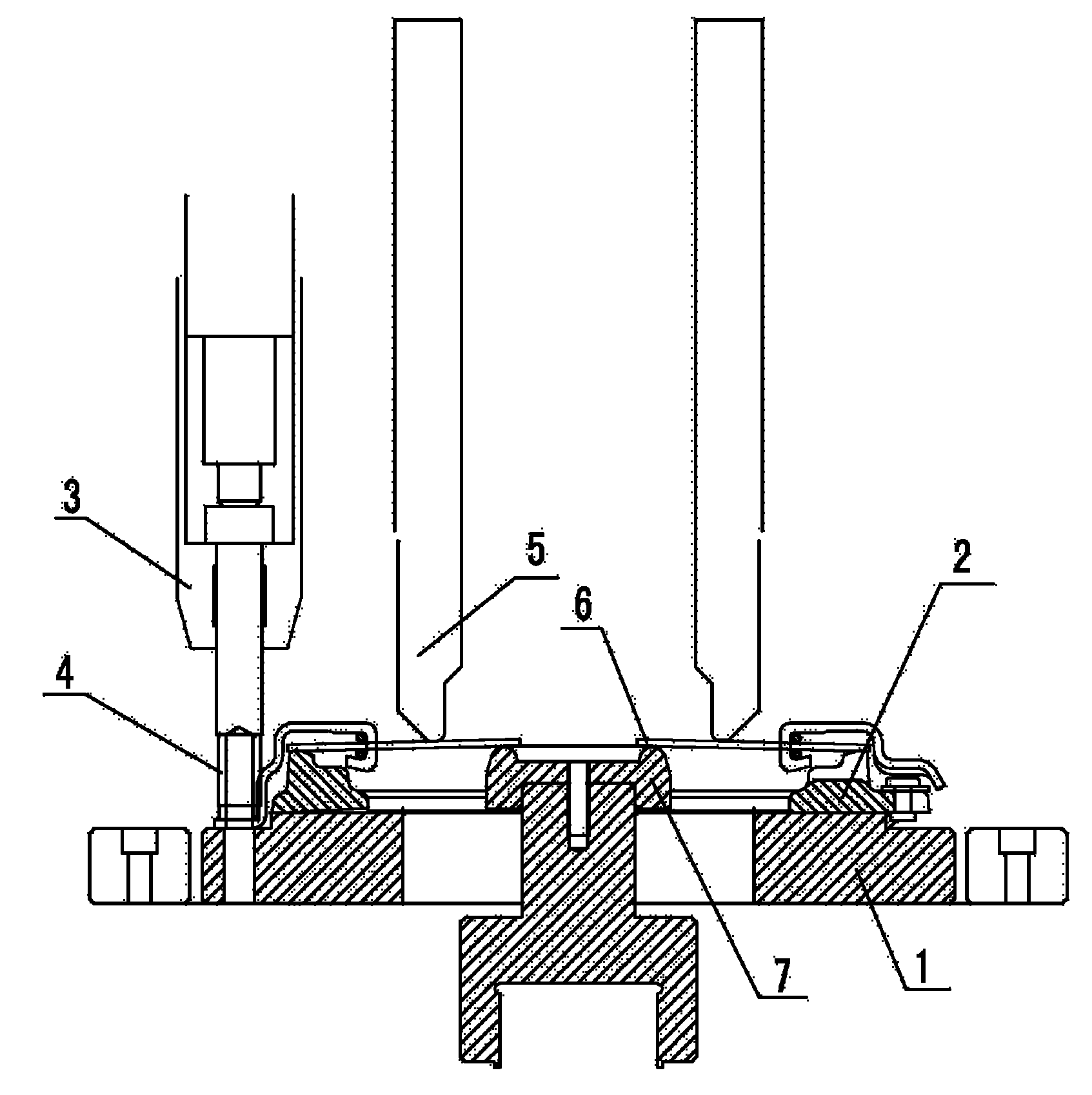 Separation finger jumping correction and detection device for automobile diaphragm spring clutch