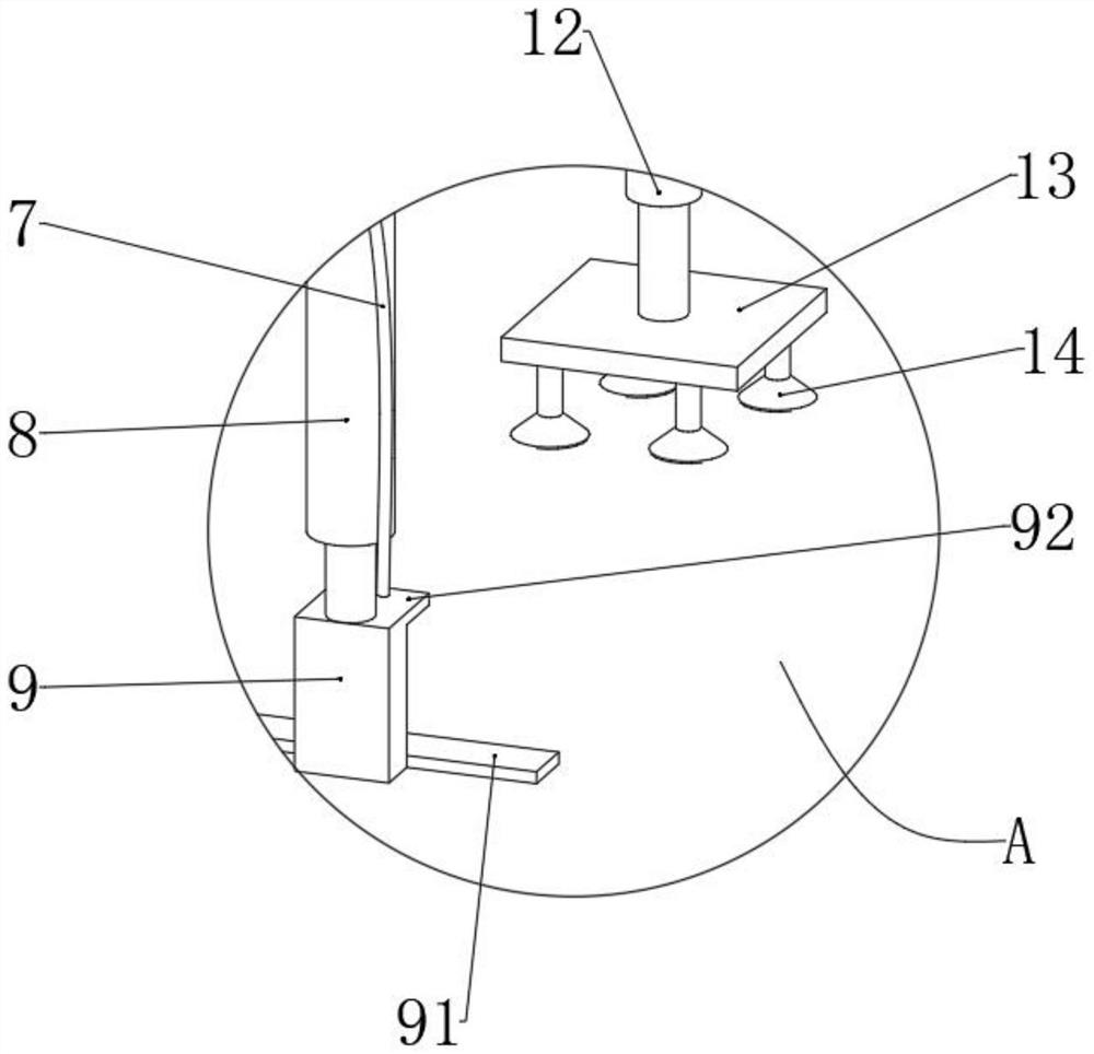 Quick feeding device for rice straw decoration plate production line