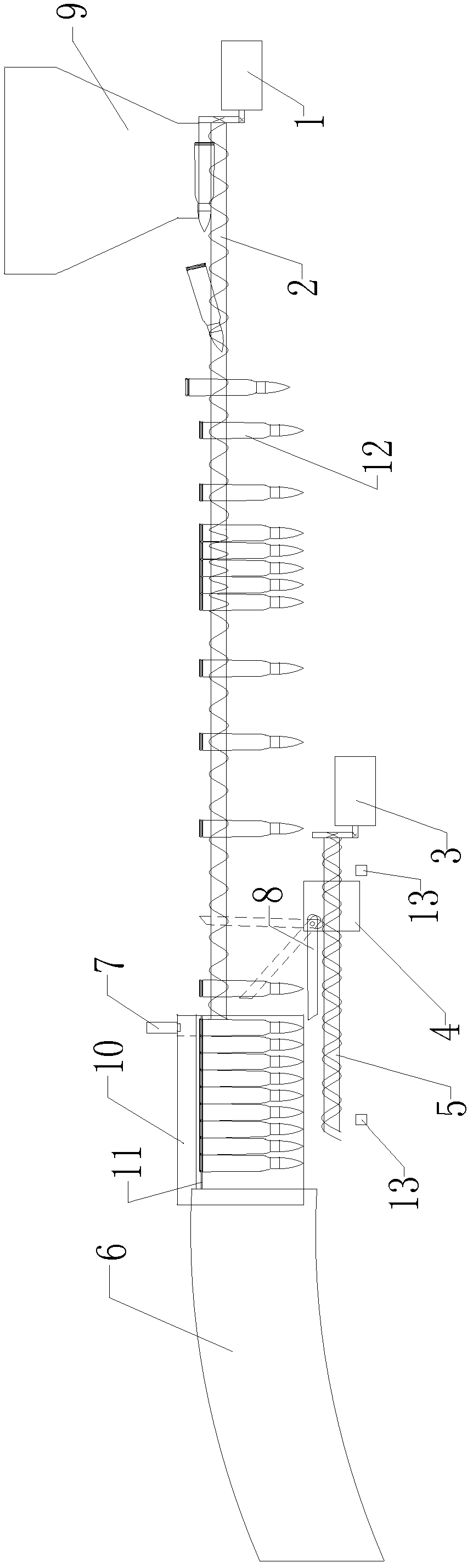 Automatic bullet sorting and assembling device