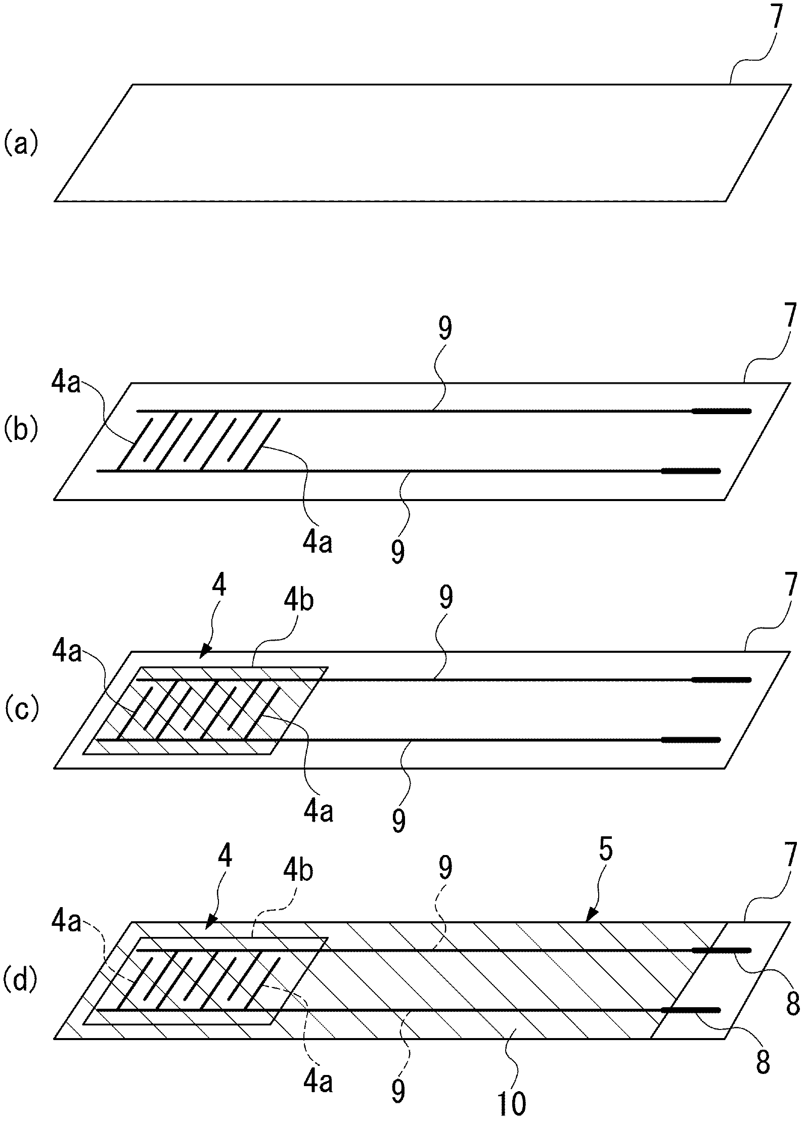 Non-contact power supply device provided with temperature sensor