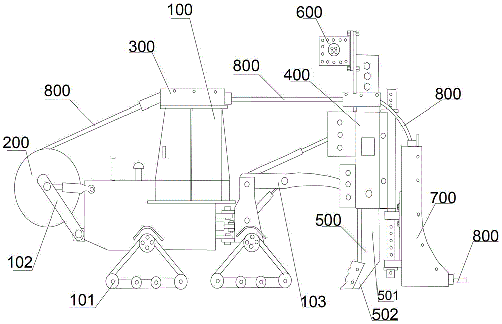 An automatic cable-burying vibrating plow