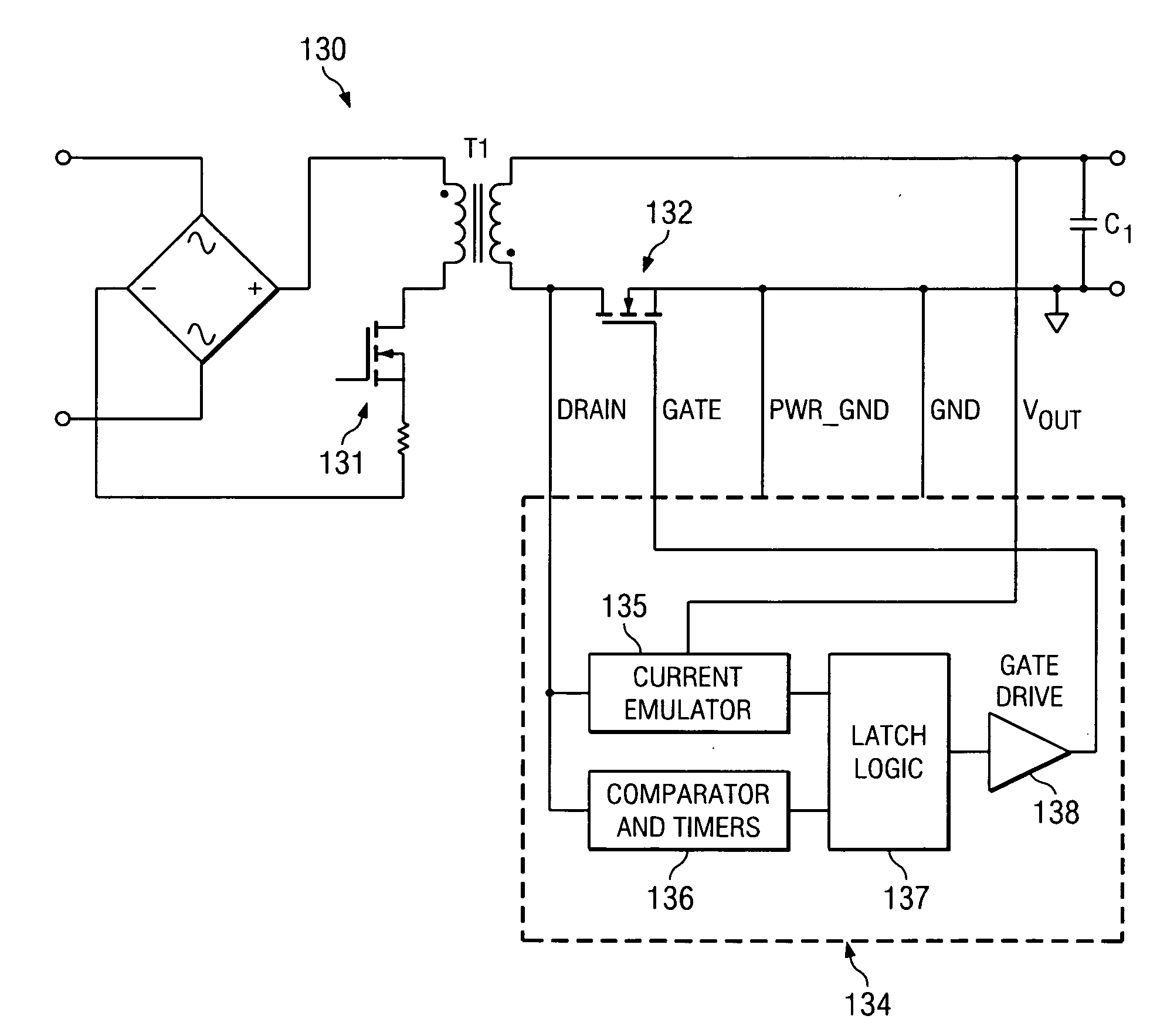 System and method for synchronous rectifier drive that enables converters to operate in transition and discontinuous mode