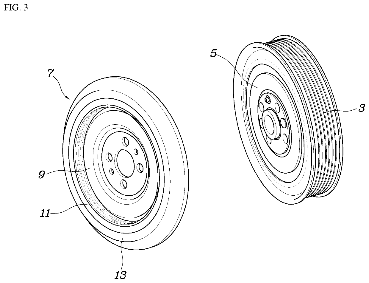 Belt pulley structure of engine