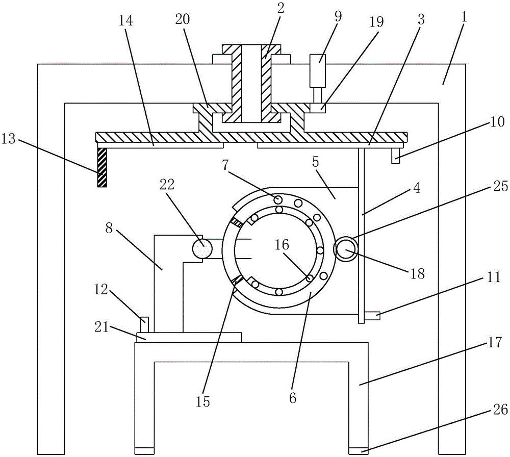 Gantry type annular container winding machine