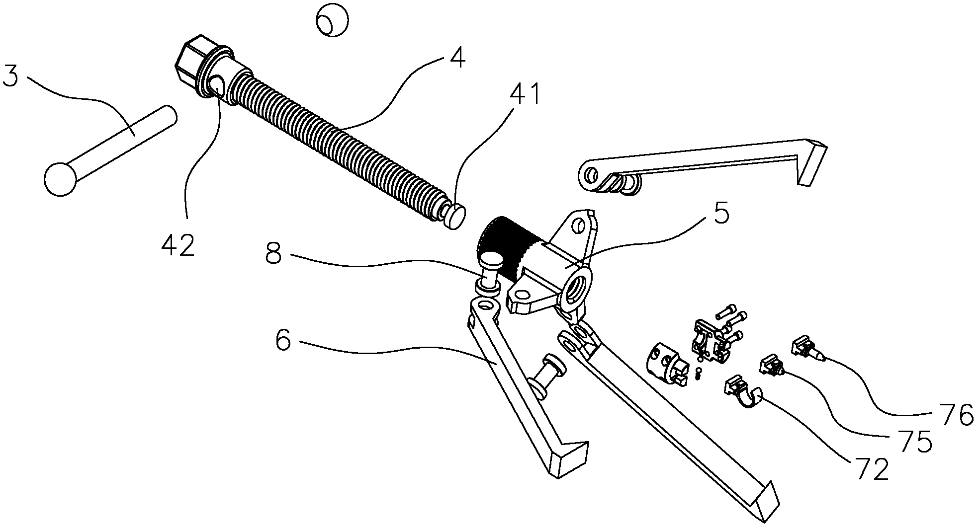 Push-and-pull device for assembling and disassembling lamp
