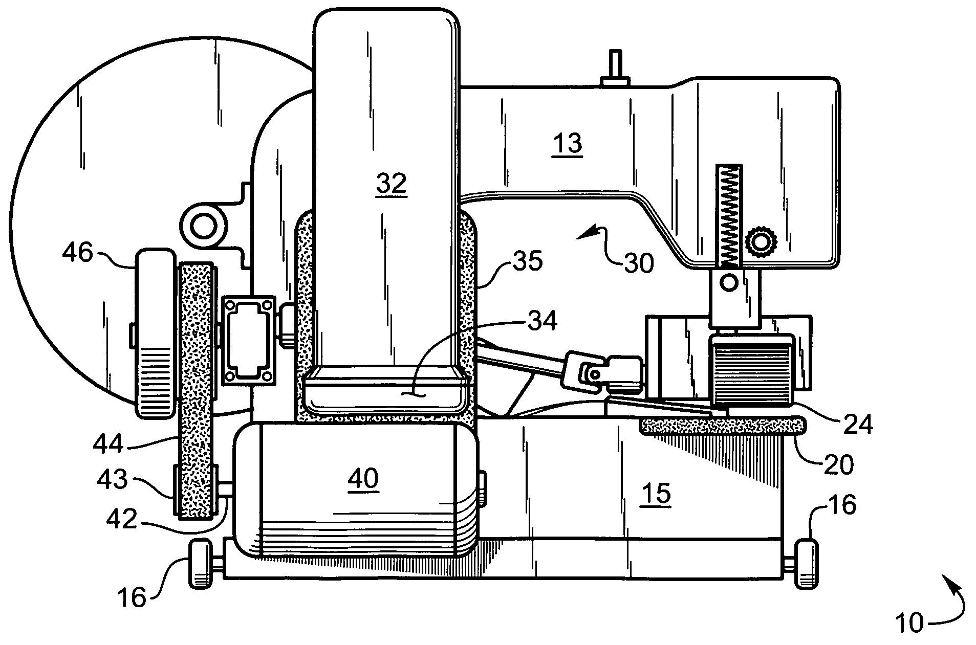 Battery-operated sewing machine