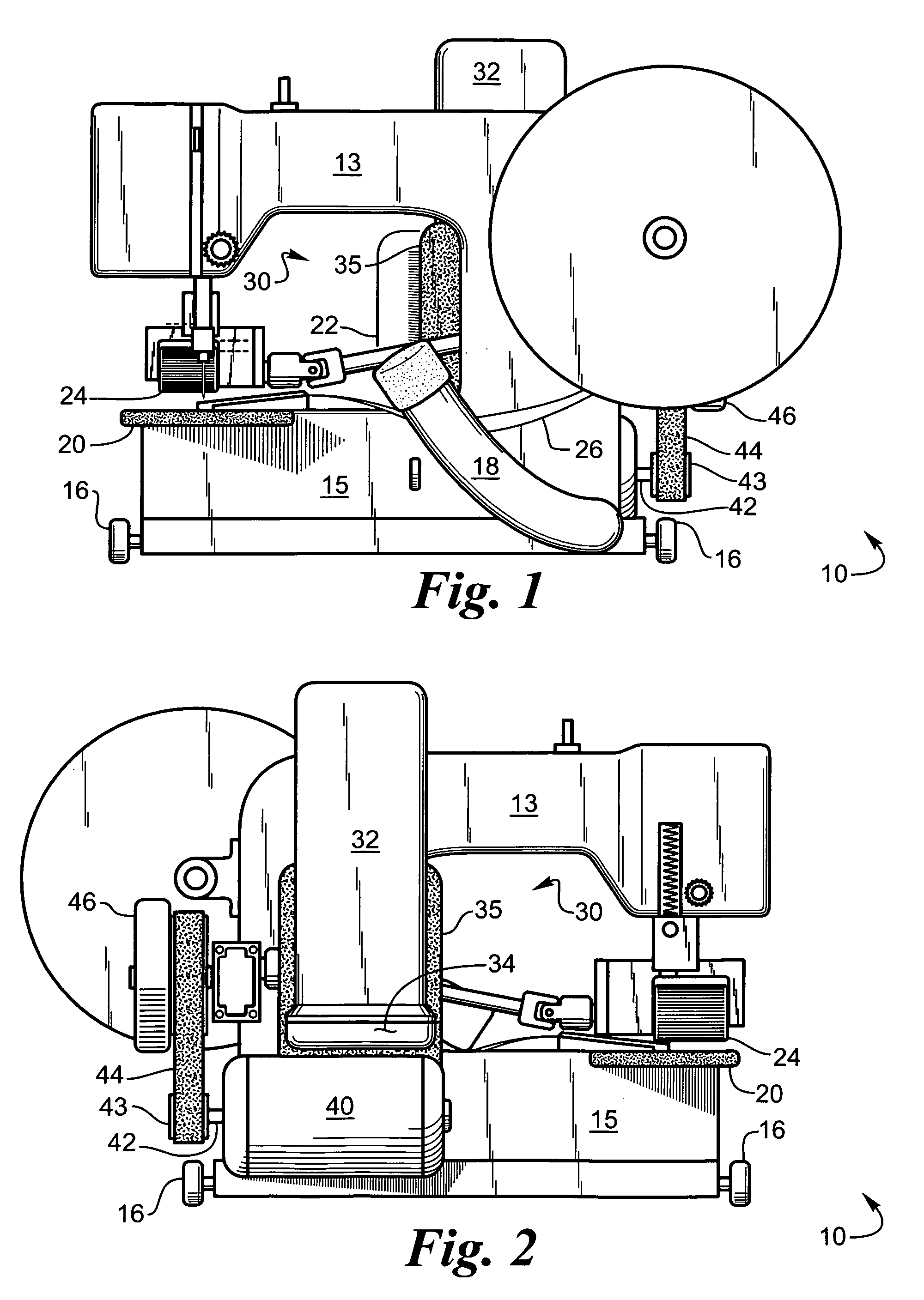 Battery-operated sewing machine